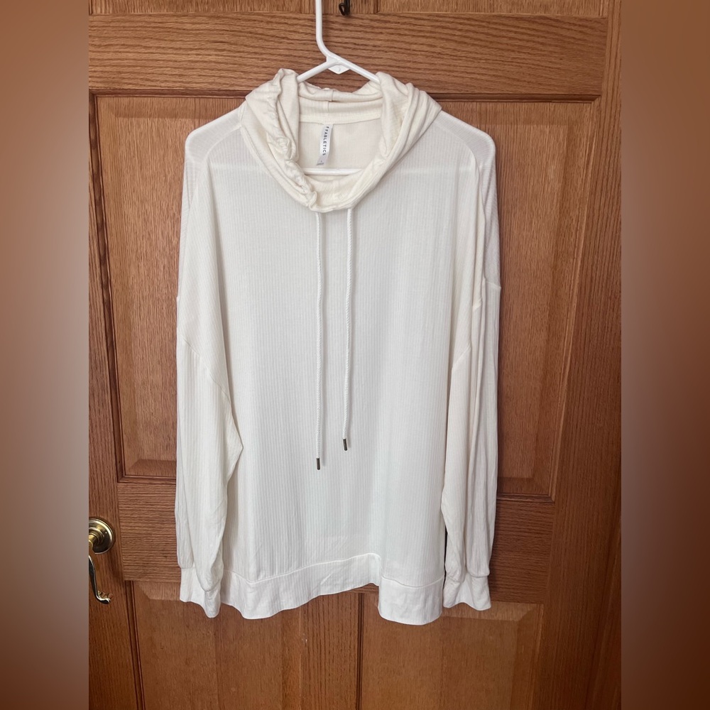 Fabletics Lightweight Cream Hooded top